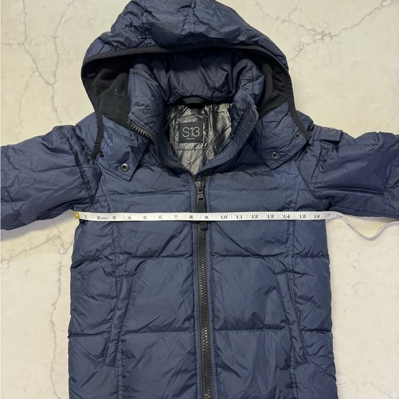 S13 New York Girls Down Winter Jacket with Detachable Hood  Size 8 - Picture 3 of 9